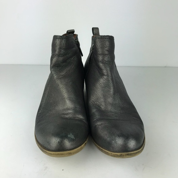 LUCKY BRAND Basel silver pewter zip ankle toot, 9 - Picture 2 of 8